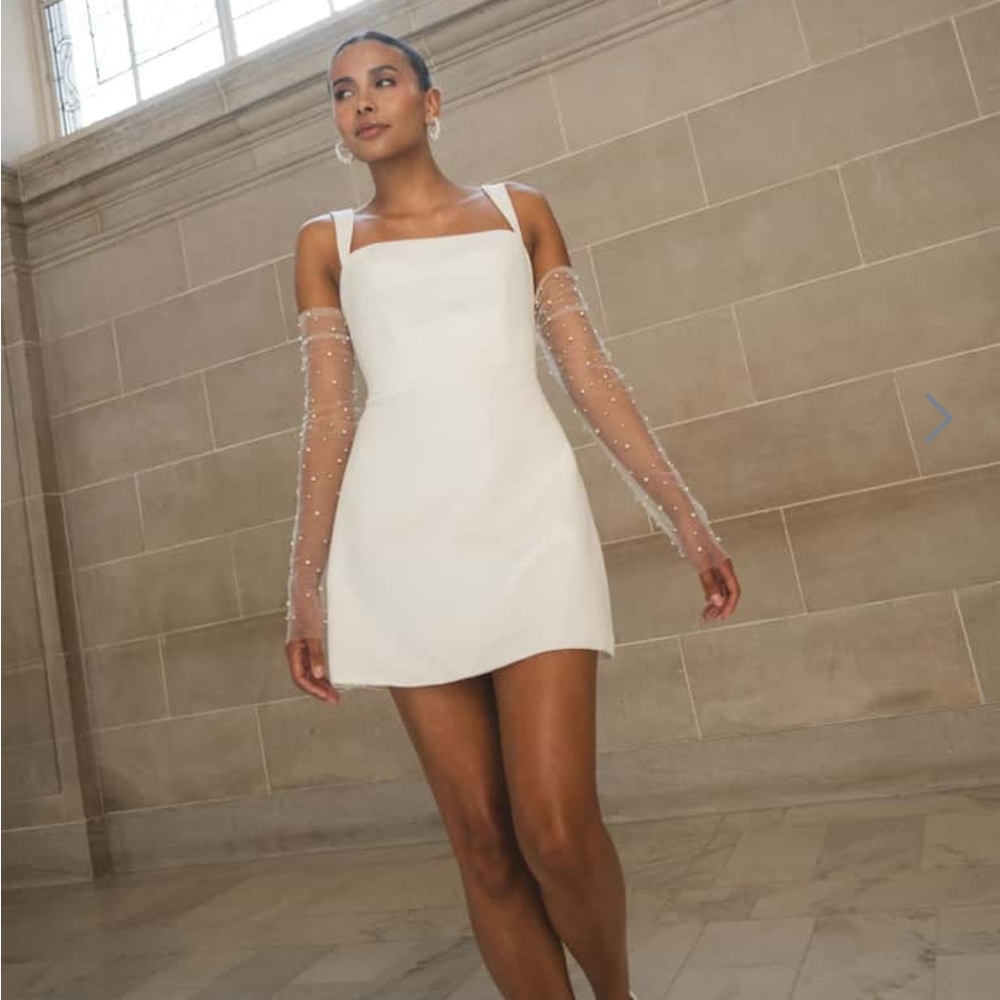 Jenny Yoo White Mini Dress - Camille